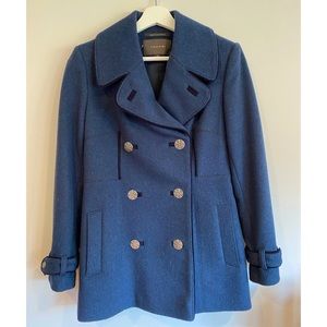 Navy Wool Tahari Pea Coat. Size 2.